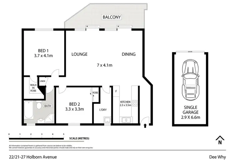 Floorplan of Homely unit listing, 22/21-27 Holborn Avenue, Dee Why NSW 2099