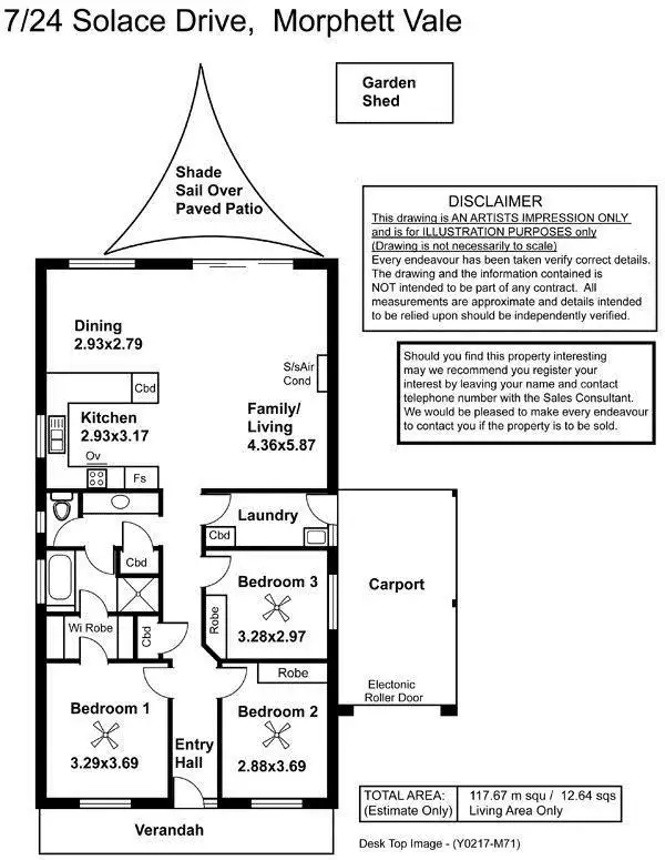 Floorplan of Homely unit listing, 7/24 Solace Drive, Morphett Vale SA 5162