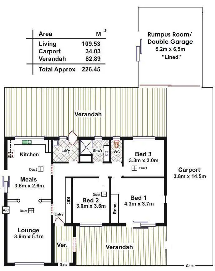 Floorplan of Homely house listing, 3 Harrington Street, Salisbury Downs SA 5108
