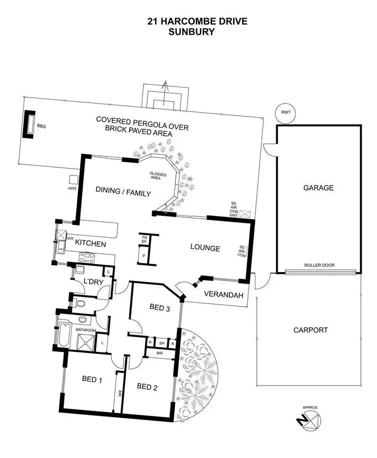 Floorplan of Homely house listing, 21 Harcombe Drive, Sunbury VIC 3429