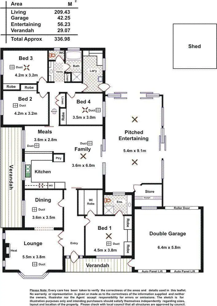 Floorplan of Homely house listing, 2 Pacific Circuit, Salisbury Heights SA 5109