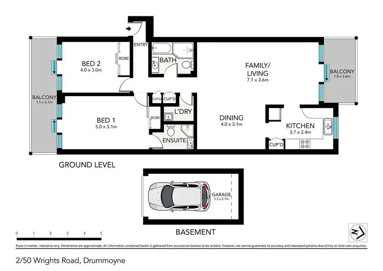 Floorplan of Homely apartment listing, 2/50 Wrights Road, Drummoyne NSW 2047