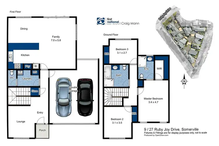 Floorplan of Homely townhouse listing, 9/27 Ruby Joy Drive, Somerville VIC 3912