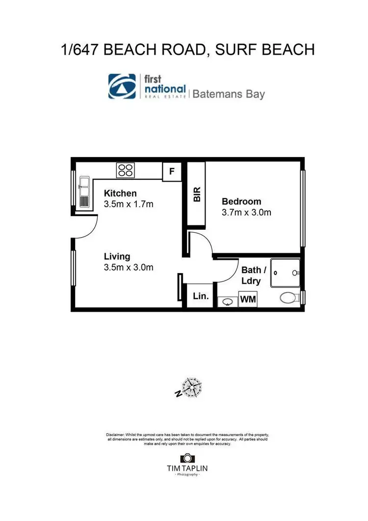 Floorplan of Homely unit listing, 1/647 Beach Road, Surf Beach NSW 2536