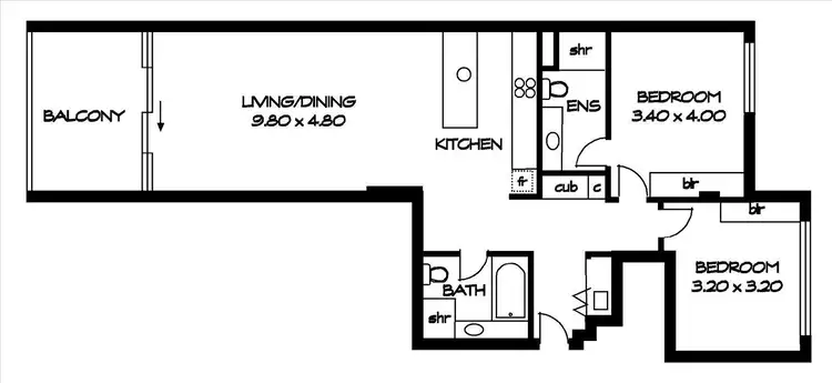 Floorplan of Homely apartment listing, 502/1-2 Tarni Court, New Port SA 5015