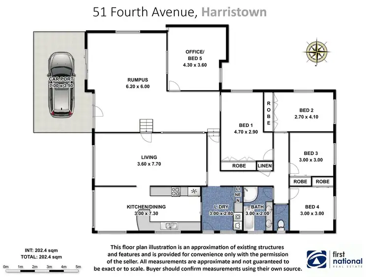 Floorplan of Homely house listing, 51 Fourth Avenue, Harristown QLD 4350