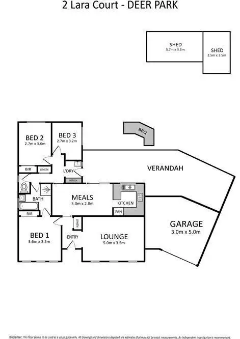 Floorplan of Homely house listing, 2 Lara, Deer Park VIC 3023