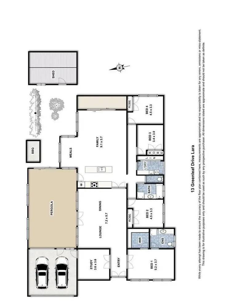 Floorplan of Homely house listing, 13 Greenleaf Drive, Lara VIC 3212