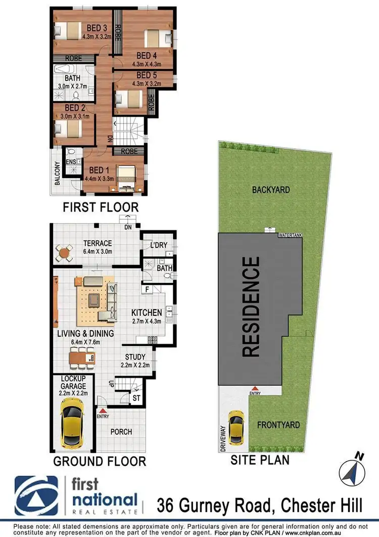 Floorplan of Homely semi-detached listing, 36 Gurney Road, Chester Hill NSW 2162