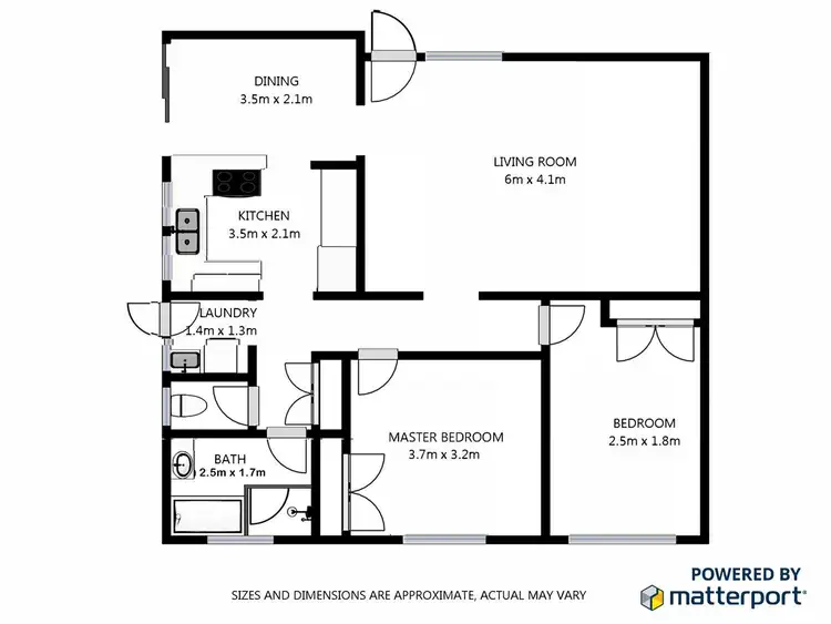 Floorplan of Homely semi-detached listing, 2/107 Mountain View Avenue, Miami QLD 4220