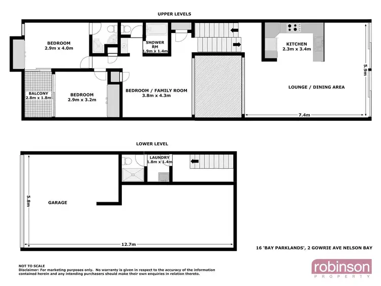 Floorplan of Homely townhouse listing, 16/2 Gowrie Avenue, Nelson Bay NSW 2315