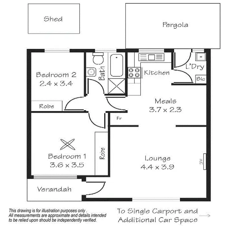 Floorplan of Homely unit listing, 12/37 Harvey Street, Nailsworth SA 5083