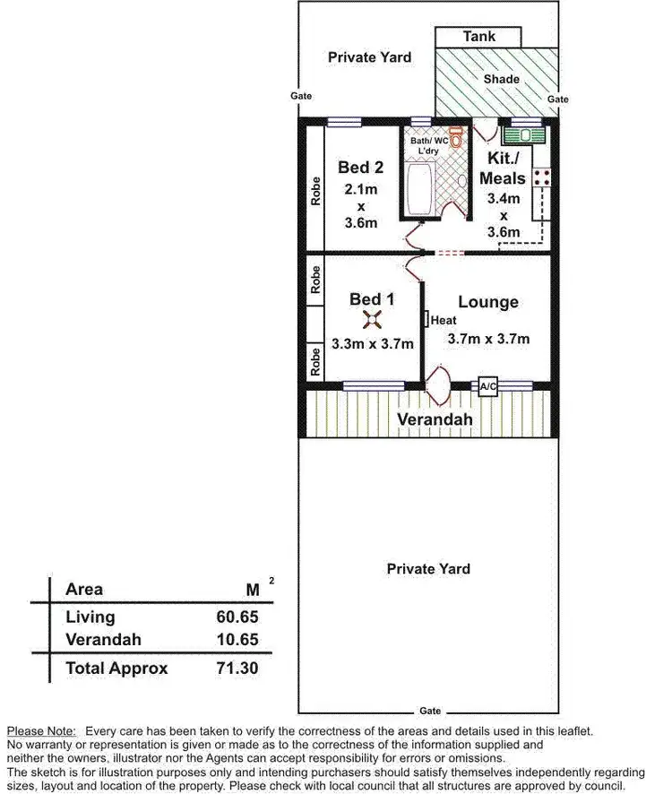 Floorplan of Homely unit listing, 2/23 Chasewater Street, Lower Mitcham SA 5062