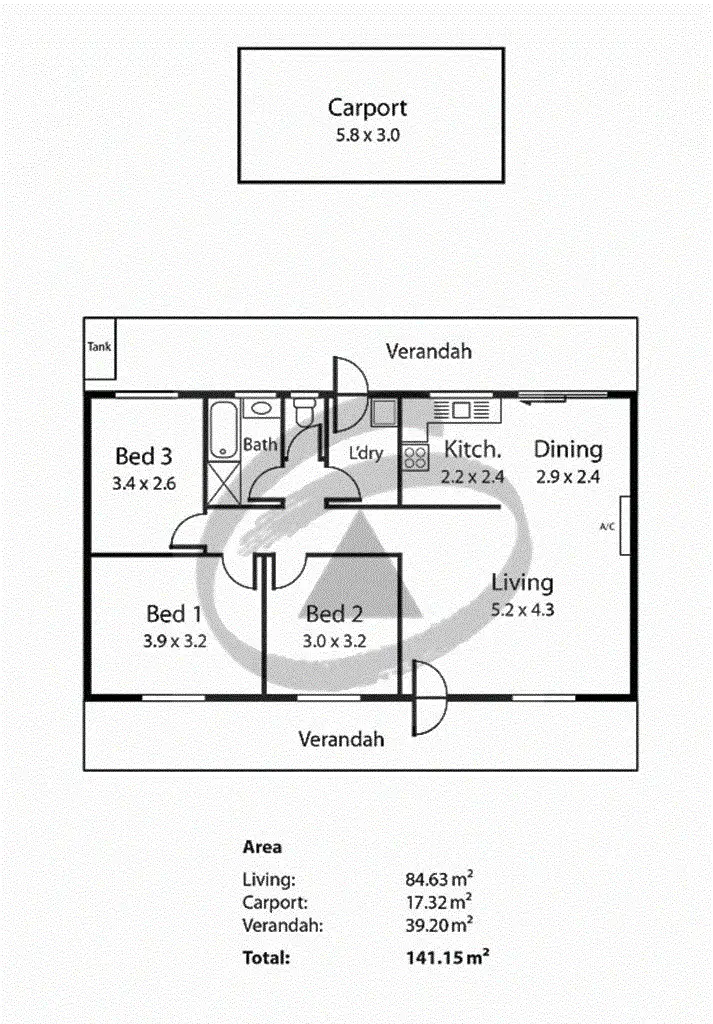 Floorplan of Homely apartment listing, 1/4 Junction Road, Littlehampton SA 5250