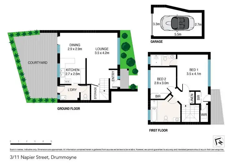 Floorplan of Homely townhouse listing, 3/11 Napier Street, Drummoyne NSW 2047