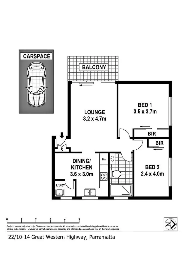 Floorplan of Homely unit listing, 22/10-14 Great Western Highway, Parramatta NSW 2150