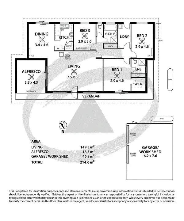 Floorplan of Homely house listing, 125 North Road, Nairne SA 5252