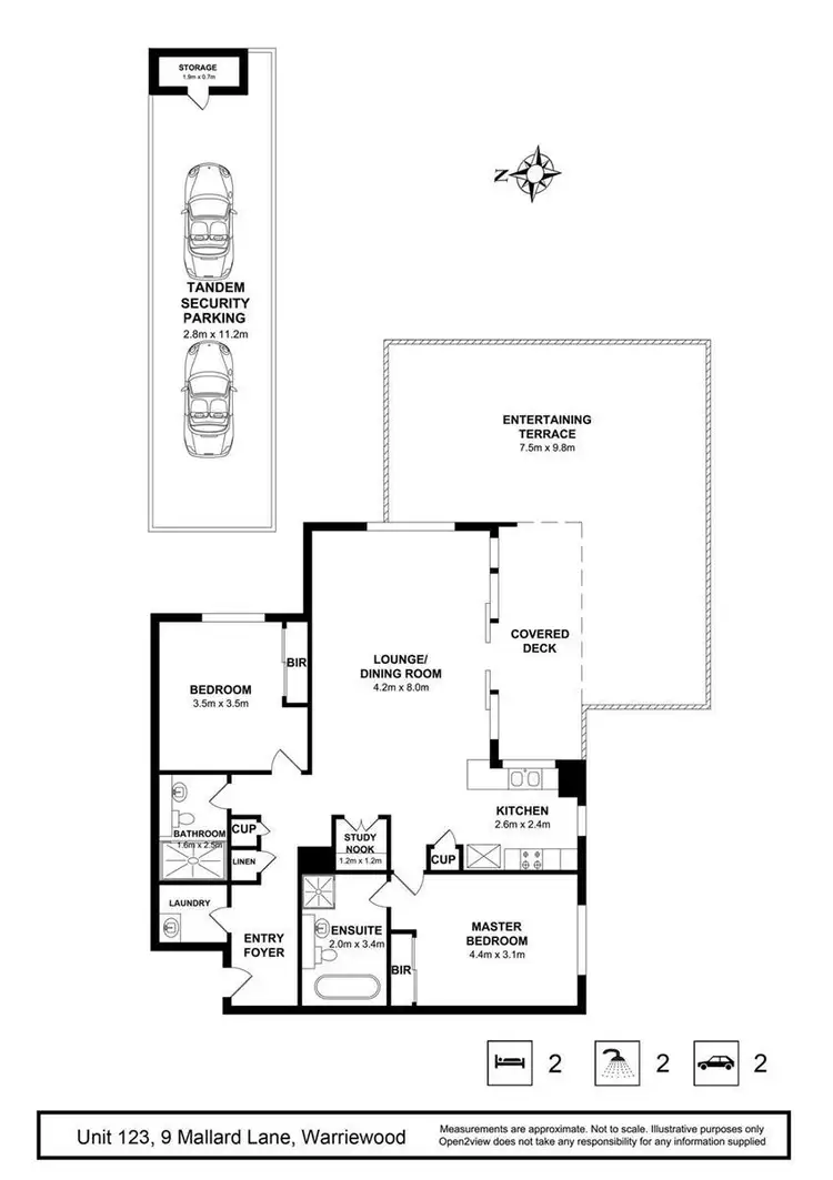 Floorplan of Homely apartment listing, 123/9 Mallard Lane, Warriewood NSW 2102