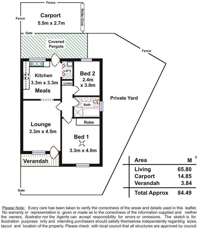 Floorplan of Homely unit listing, 6/65 Kintore Street, Mile End SA 5031