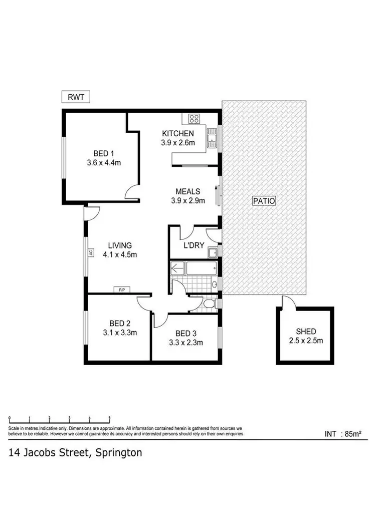 Floorplan of Homely house listing, 14 Jacobs Street, Springton SA 5235