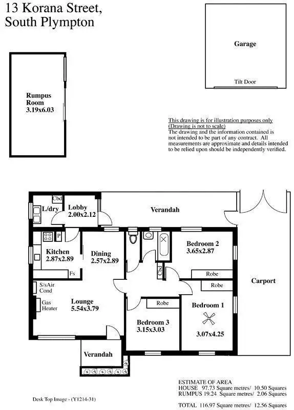 Floorplan of Homely house listing, 13 Korana Street, South Plympton SA 5038