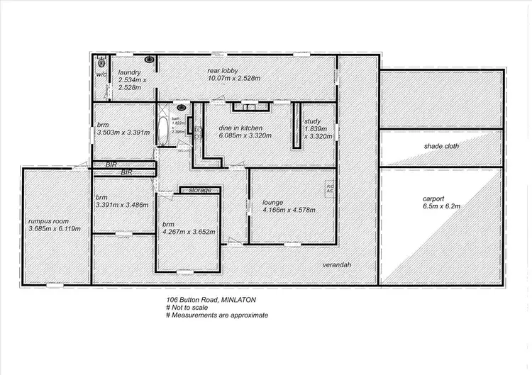 Floorplan of Homely house listing, 106 Button Road, Minlaton SA 5575