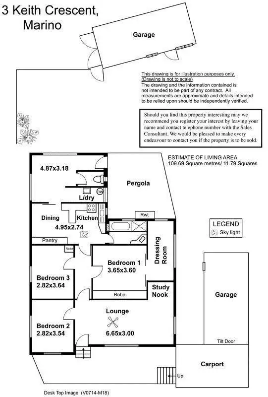 Floorplan of Homely house listing, 3 Keith Crescent, Marino SA 5049