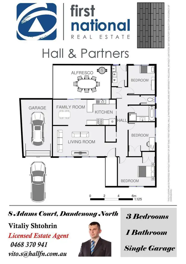 Floorplan of Homely house listing, 8 Adams Court, Dandenong North VIC 3175