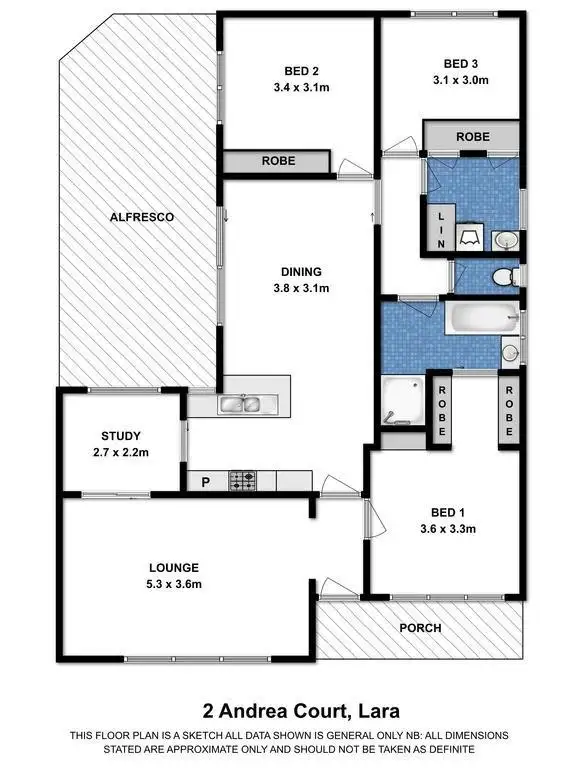 Floorplan of Homely house listing, 2 Andrea Court, Lara VIC 3212