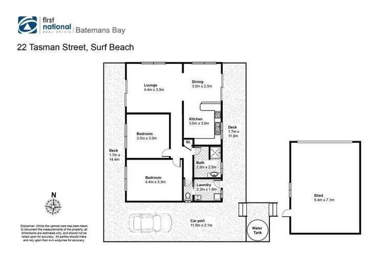 Floorplan of Homely house listing, 22 Tasman Street, Surf Beach NSW 2536