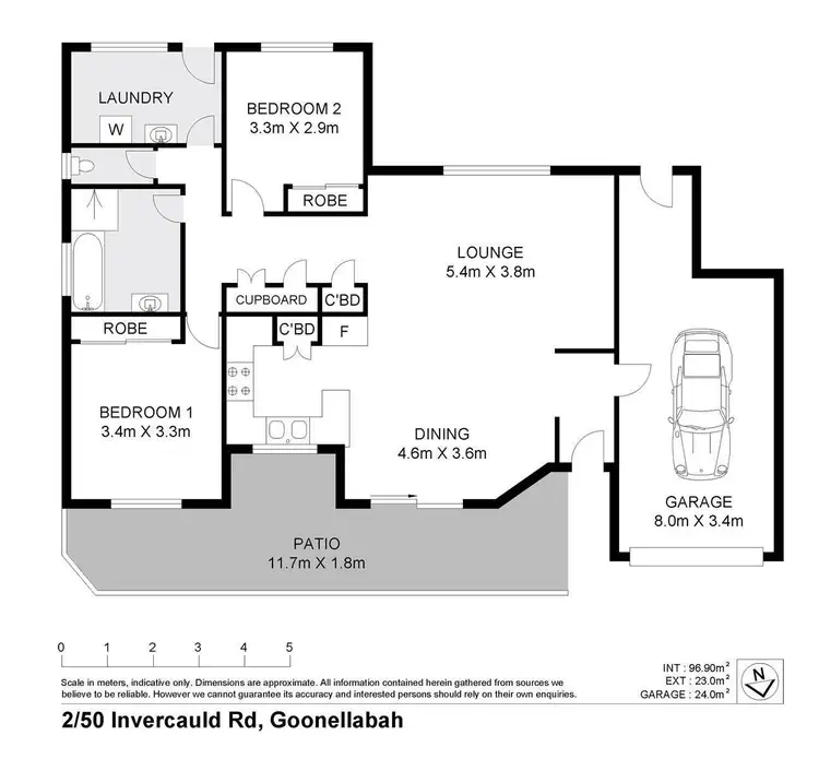 Floorplan of Homely unit listing, 2/50 Invercauld Road, Goonellabah NSW 2480