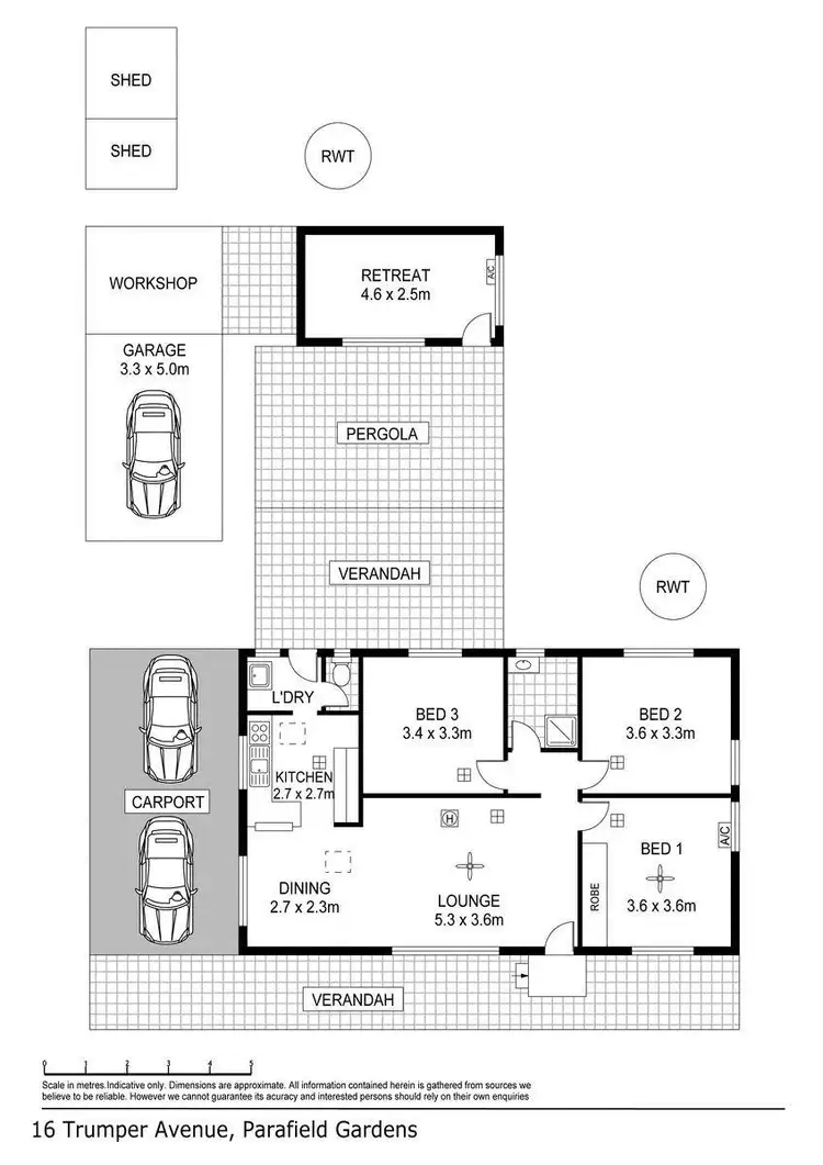 Floorplan of Homely house listing, 16 Trumper Avenue, Parafield Gardens SA 5107