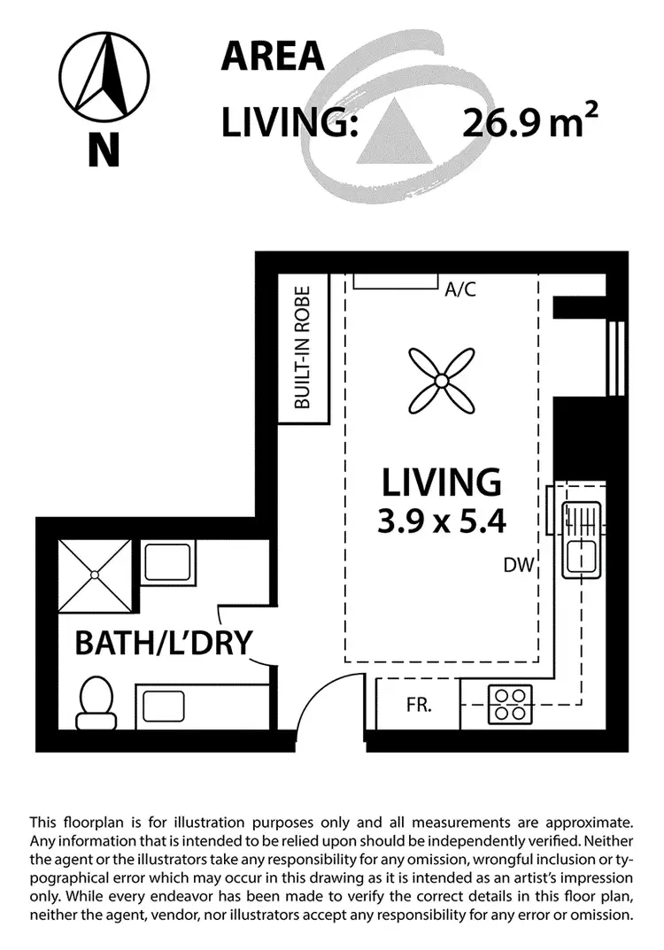 Floorplan of Homely apartment listing, 511/102-110 Waymouth Street, Adelaide SA 5000