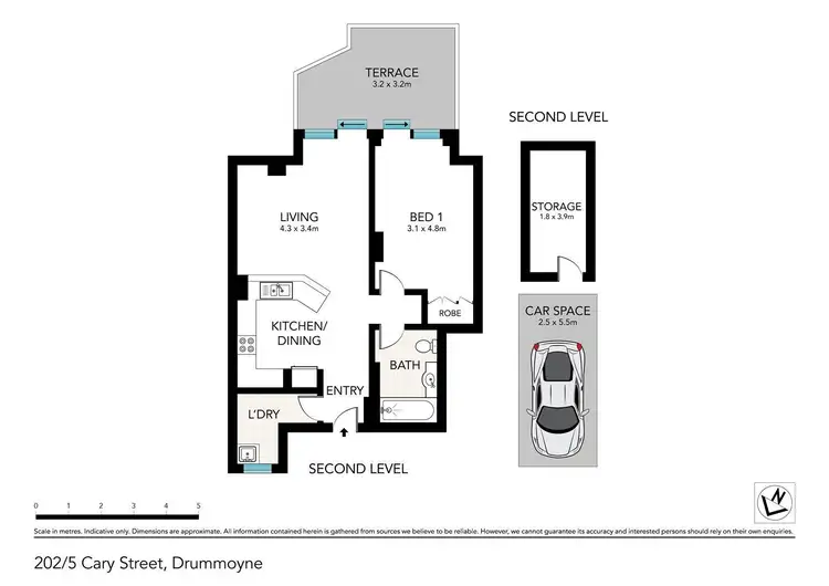 Floorplan of Homely apartment listing, 202/5 Cary Street, Drummoyne NSW 2047