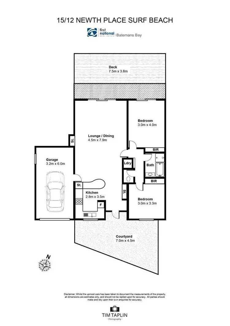 Floorplan of Homely unit listing, 15/12-18 Newth Place, Surf Beach NSW 2536