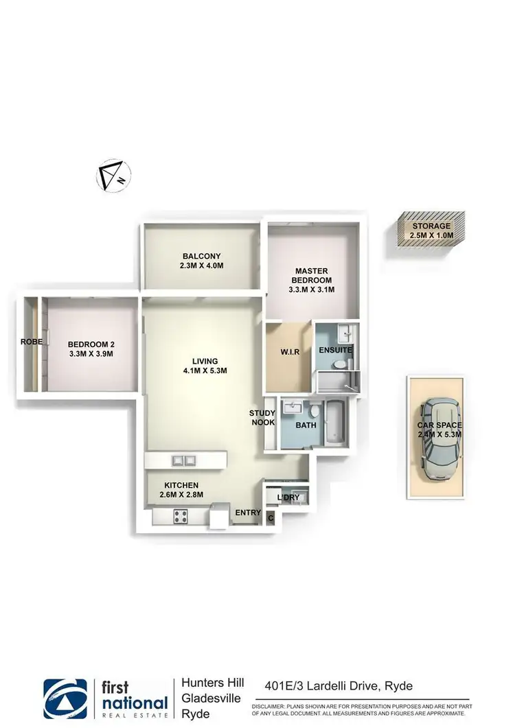 Floorplan of Homely apartment listing, E401/3 Lardelli Drive, Ryde NSW 2112
