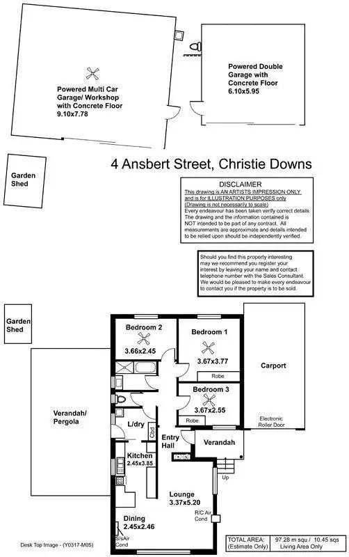 Floorplan of Homely house listing, 4 Ansbert Street, Christie Downs SA 5164