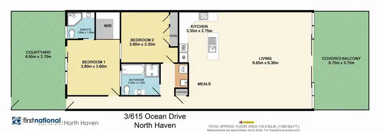 Floorplan of Homely house listing, 3/615 Ocean Drive, North Haven NSW 2443
