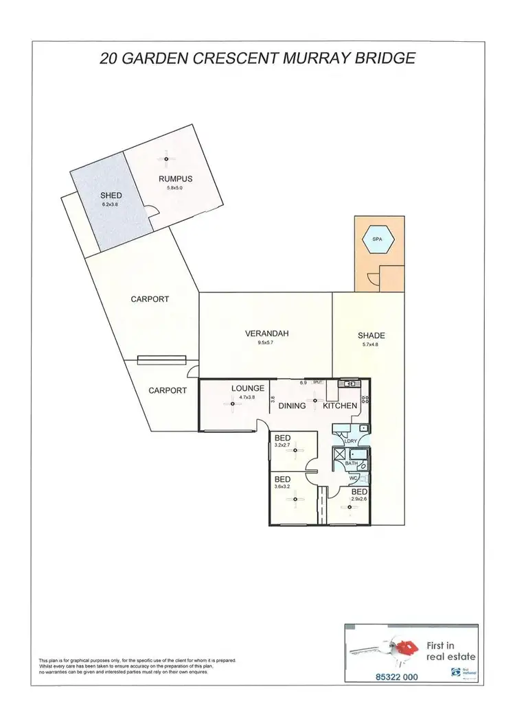 Floorplan of Homely house listing, 20 Garden Crescent, Murray Bridge SA 5253