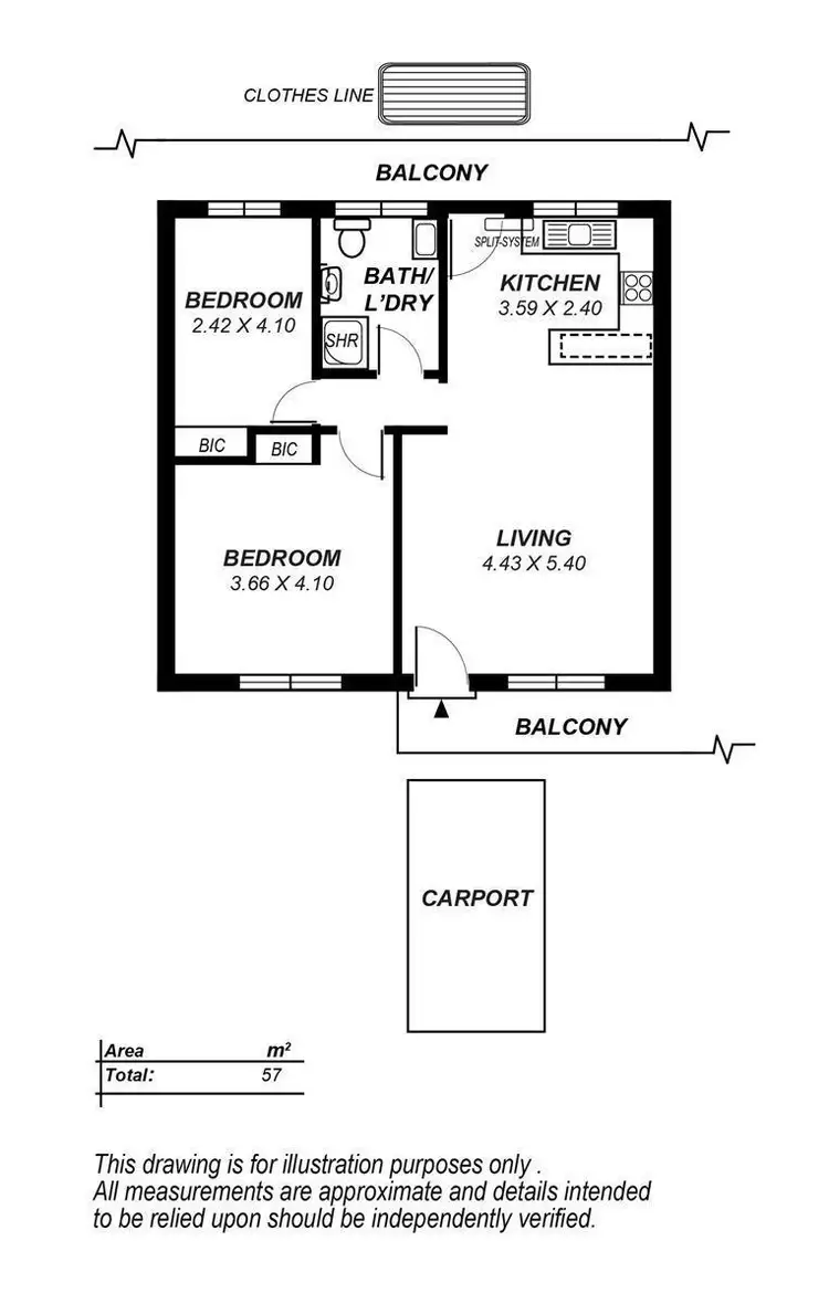 Floorplan of Homely unit listing, 17/7 Winchester Street, St Peters SA 5069