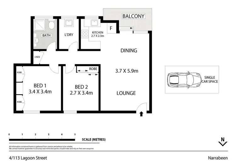 Floorplan of Homely unit listing, 4/113-115 Lagoon Street, Narrabeen NSW 2101