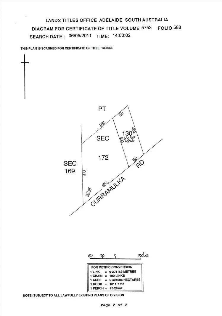 Floorplan of Homely land listing, Lot/130 Curramulka Road, Minlaton SA 5575