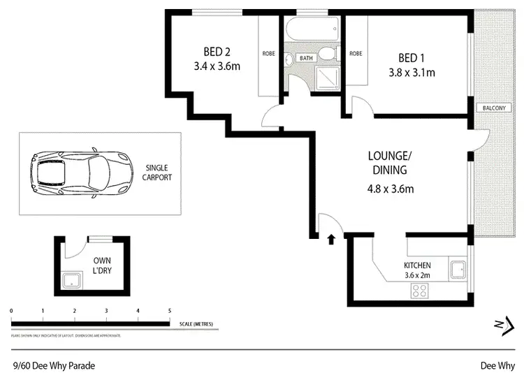 Floorplan of Homely unit listing, 9/60 Dee Why Parade, Dee Why NSW 2099