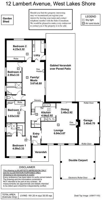 Floorplan of Homely house listing, 12 Lambert Avenue, West Lakes Shore SA 5020
