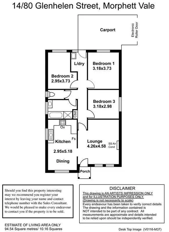 Floorplan of Homely house listing, 14/80 Glenhelen Road, Morphett Vale SA 5162