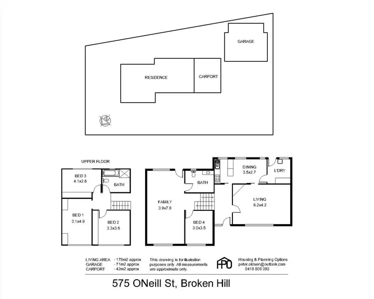 Floorplan of Homely house listing, 575 O'Neill Street, Broken Hill NSW 2880