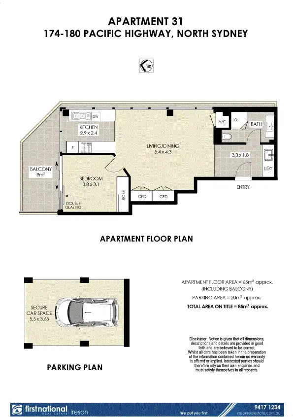 Floorplan of Homely apartment listing, 31/174 Pacific Highway, North Sydney NSW 2060
