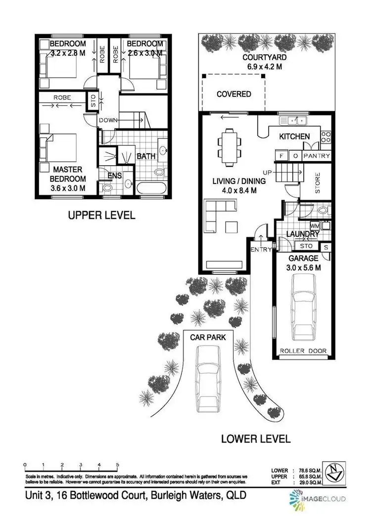 Floorplan of Homely townhouse listing, 3/12 Bottlewood Court, Burleigh Waters QLD 4220