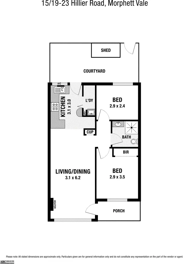 Floorplan of Homely apartment listing, 15/19 - 23 Hillier Road, Morphett Vale SA 5162