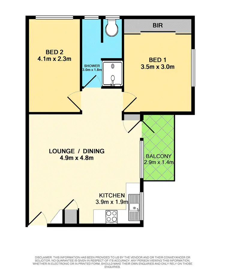 Floorplan of Homely apartment listing, 15/102 Bridge Street, Waratah NSW 2298
